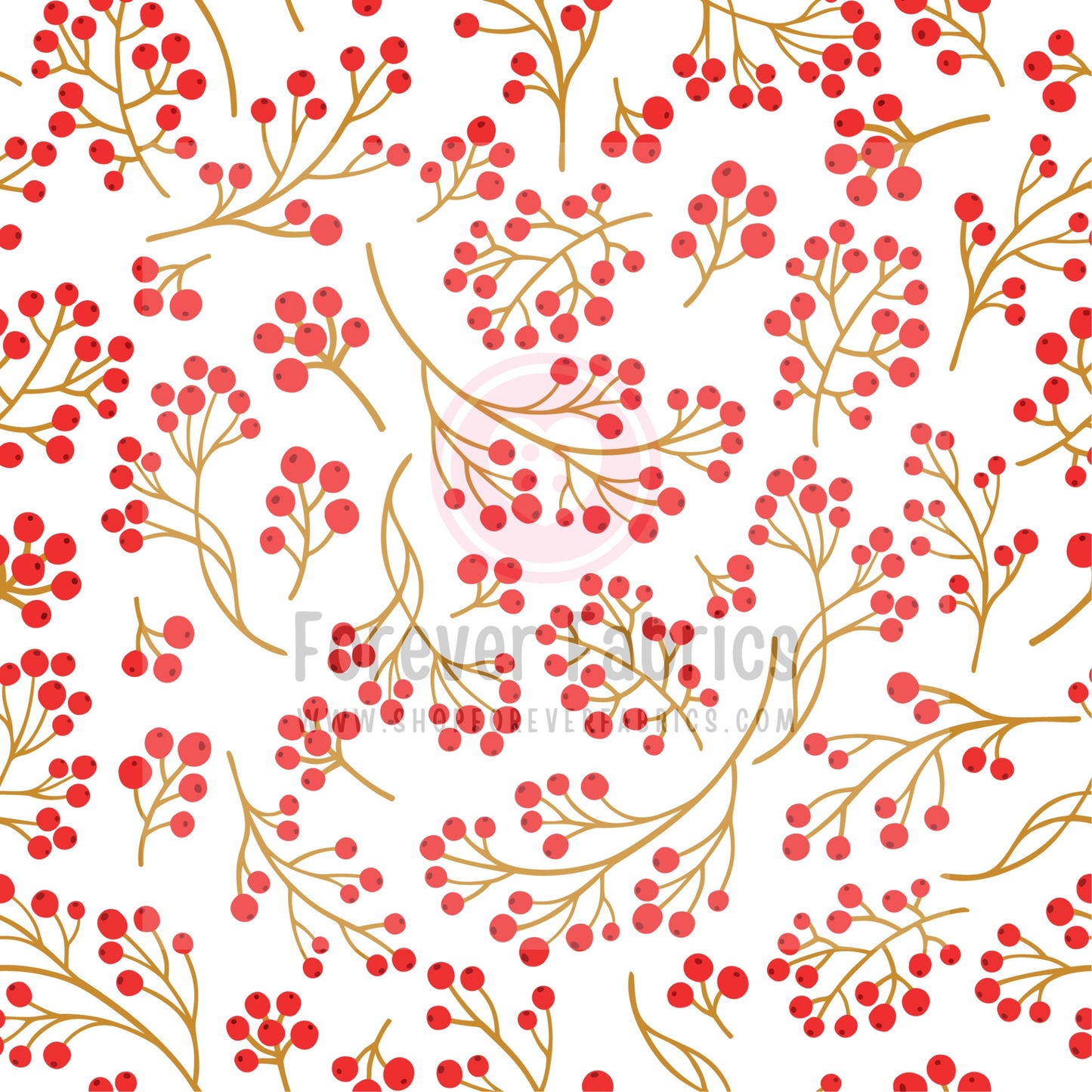 Holly Berries  | Preorder | By The Yard