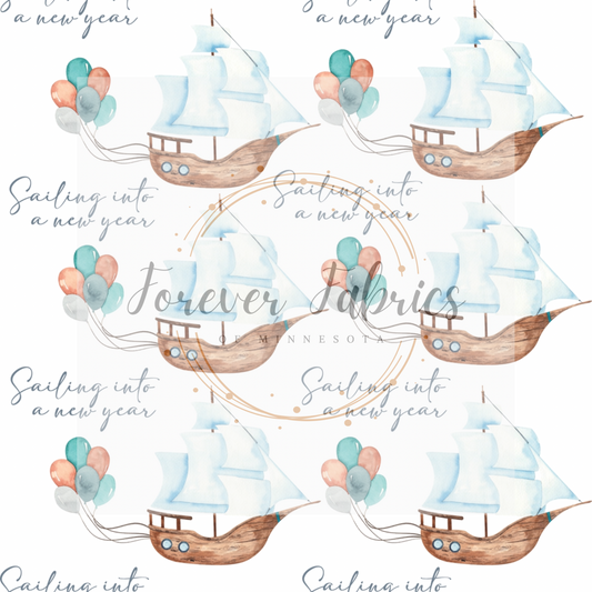 Pirate Ships & Balloons | Preorder | By The Yard