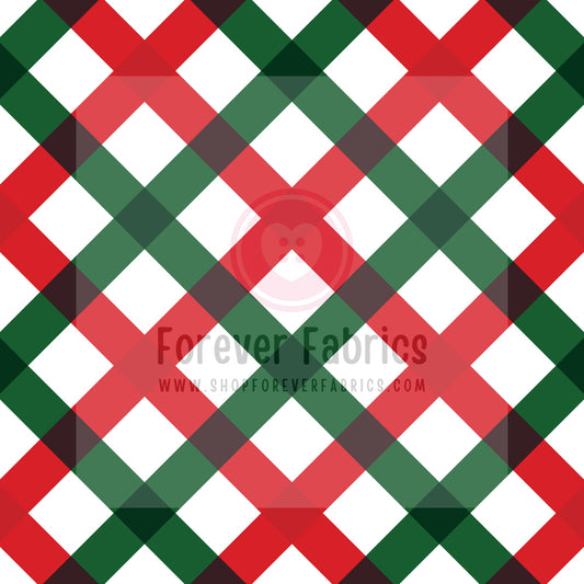 Red & Green Lattice | Preorder | By The Yard