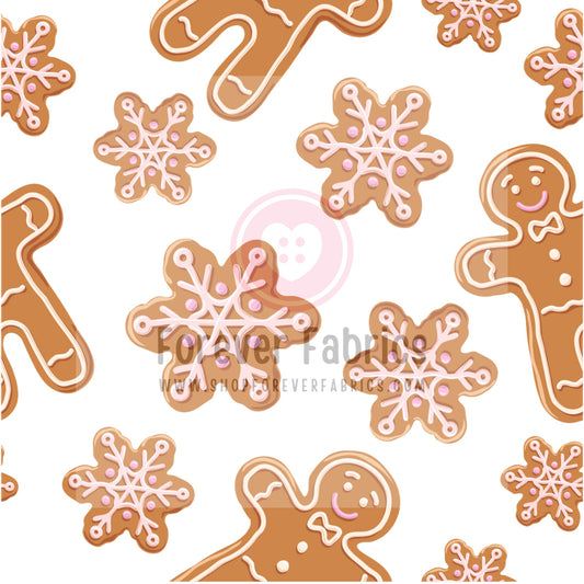 Gingerbread & Snowflakes | Preorder | By The Yard