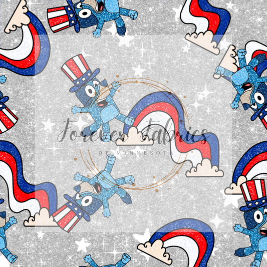 Red White & Blue.  Blue Dog 1 | Preorder | By The Yard