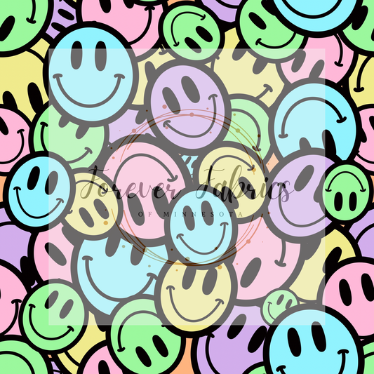 Pastel Smileys | Preorder | By The Yard