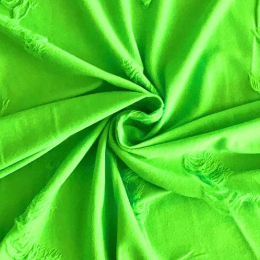 Neon Green | Distressed Knit