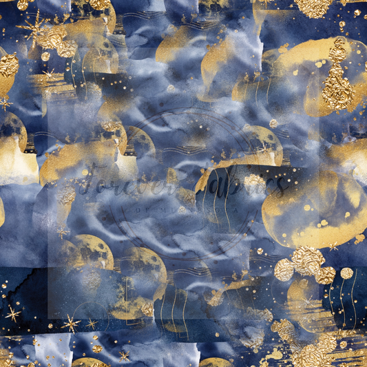 Blue Swirls | Preorder |By The Yard