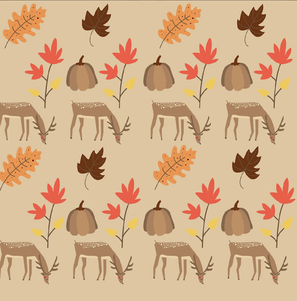 Deer & Pumpkins| Preorder | By The Yard