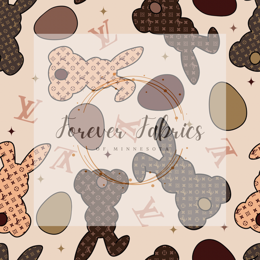 Brown Boho Bunnies |. Preorder | By The Yard